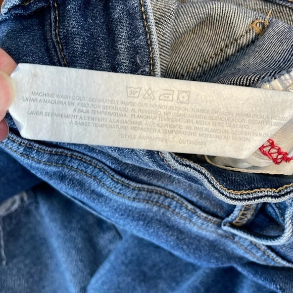 ROYALTY FOR ME Vintage Stretch High Rise Jeans Blue Mid Wash Distress Baddie 12 - Picture 9 of 11